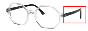Original Ray-Ban RB5472 Britt Bügel, Farbe 5943 · Transparent