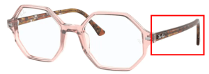 Original Ray-Ban RB5472 Britt Bügel, Farbe 8080 · Transparent braun hell