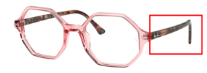 Original Ray-Ban RB5472 Britt Bügel, Farbe 8081 · Transparent rosa
