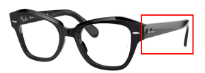 Original Ray-Ban RB5486 Bügel, Farbe 2000 · Schwarz glänzend