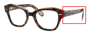 Original Ray-Ban RB5486 Bügel, Farbe 5989 · Havanna auf transparent braun