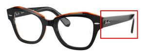 Original Ray-Ban RB5486 Bügel, Farbe 8096 · Schwarz auf transparent braun