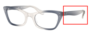 Original Ray-Ban RB5499 Lady Burbank Bügel, Farbe 8147 · Transparent blau