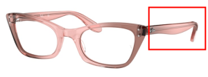 Original Ray-Ban RB5499 Lady Burbank Bügel, Farbe 8148 · Transparent rosa