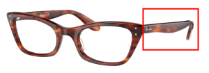 Original Ray-Ban RB5499 Lady Burbank Bügel, Farbe 2144 · Gestreift Havanna