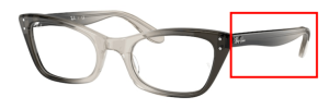 Original Ray-Ban RB5499 Lady Burbank Bügel, Farbe 8149 · Transparent grau