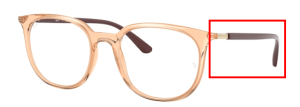Original Ray-Ban RB7190 Bügel, Farbe 5940 · Transparent braun hell
