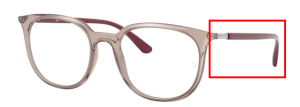 Original Ray-Ban RB7190 Bügel, Farbe 8083 · Transparent grau