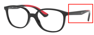 Original Ray-Ban RB1598 Junior Sehbrillen Bügel, Farbe 3831 · Schwarz
