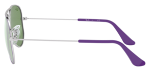 Original Ray-Ban RB9506S Junior JUNIOR AVIATOR Bügel, Farbe 262 · Violett auf silber