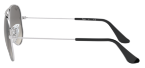 Original Ray-Ban RB9506S Junior JUNIOR AVIATOR Bügel, Farbe 271 · Schwarz auf silber