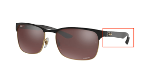 Original Ray-Ban RB8319CH Bügel, Farbe 9076 · Schwarz matt auf arista
