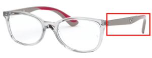Original Ray-Ban RB1586 Junior Bügel, Farbe 3832 · Transparent