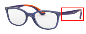 Original Ray-Ban RB1586 Junior Bügel, Farbe 3775 · Transparent blau