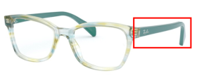 Original Ray-Ban RB1591 Junior Bügel, Farbe 3808 · Grün gestreift multicolor