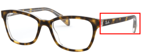 Original Ray-Ban RB1591 Junior Bügel, Farbe 3805 · Havanna auf transparent