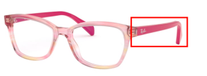 Original Ray-Ban RB1591 Junior Bügel, Farbe 3806 · Fuxia gestreift multicolor