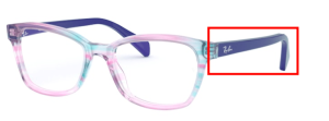Original Ray-Ban RB1591 Junior Bügel, Farbe 3807 · Violett gestreift multicolor