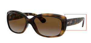 Original Ray-Ban RB4101 Jackie Ohh Bügel, Farbe 710 · Havanna hell
