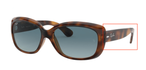 Original Ray-Ban RB4101 Jackie Ohh Bügel, Farbe 642 · Havanna