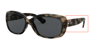 Original Ray-Ban RB4101 Jackie Ohh Bügel, Farbe 731 · Grau Havanna