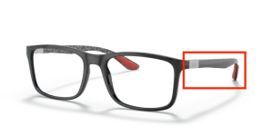 Original Ray-Ban RB8908 Bügel, Farbe 2000 · Schwarz glänzend