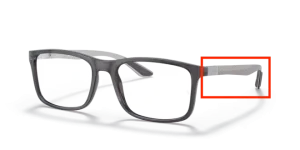 Original Ray-Ban RB8908 Bügel, Farbe 8061 · Transparent grau