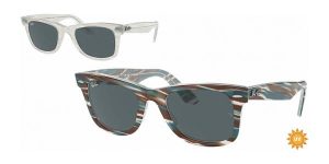 Ray-Ban 2140 WAYFARER, Farbe 1407R5 · Phototrop gestreift blau hell