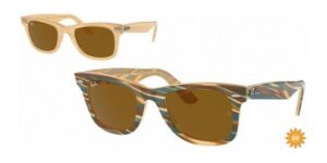 Ray-Ban 2140 WAYFARER, Farbe 140833 · Phototrop gestreift braun