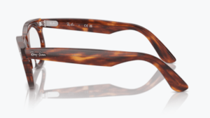 Original Ray-Ban RB2242V Sehbrillen WAYFARER OVAL Bügel, Farbe 2144 · Gestreift Havanna