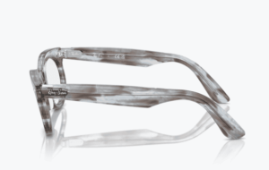 Original Ray-Ban RB2242V Sehbrillen WAYFARER OVAL Bügel, Farbe 8361 · Gestreift transparent blau