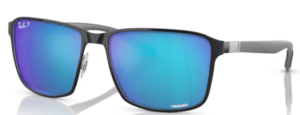 Ray-Ban RB3721CH, Farbe 9144A1 · Schwarz auf silber