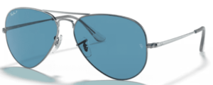 Originalgläser Ray-Ban RB3689 Aviator Metal II, Farbe S2 · Polarisiert blau