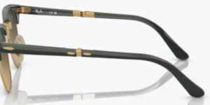 Original Ray-Ban RB2176 Clubmaster Folding Bügel, Farbe 1368 · Grün auf gold