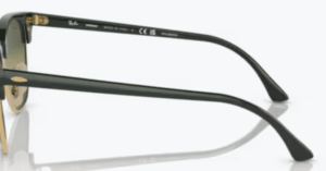 Original Ray-Ban RB3016 Clubmaster Bügel, Farbe 1368 · Grün auf gold