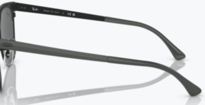 Original Ray-Ban RB3716 Clubmaster Metal Bügel, Farbe 9256 · Grau auf schwarz