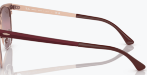Original Ray-Ban RB3716 Clubmaster Metal Bügel, Farbe 9253 · Bordeaux auf rosa gold