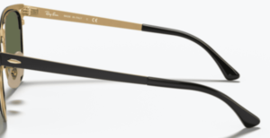 Original Ray-Ban RB3716 Clubmaster Metal Bügel, Farbe 187 · Schwarz