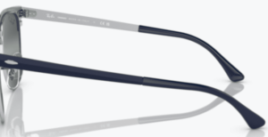 Original Ray-Ban RB3716 Clubmaster Metal Bügel, Farbe 9254 · Silber auf blau
