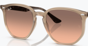 Originalgläser Ray-Ban RB4306, Farbe 46 · Rosa Verlauf grau · Kunststoff