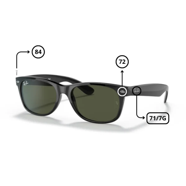 Original Ray-Ban 2132 Wayfarer Ersatzteile