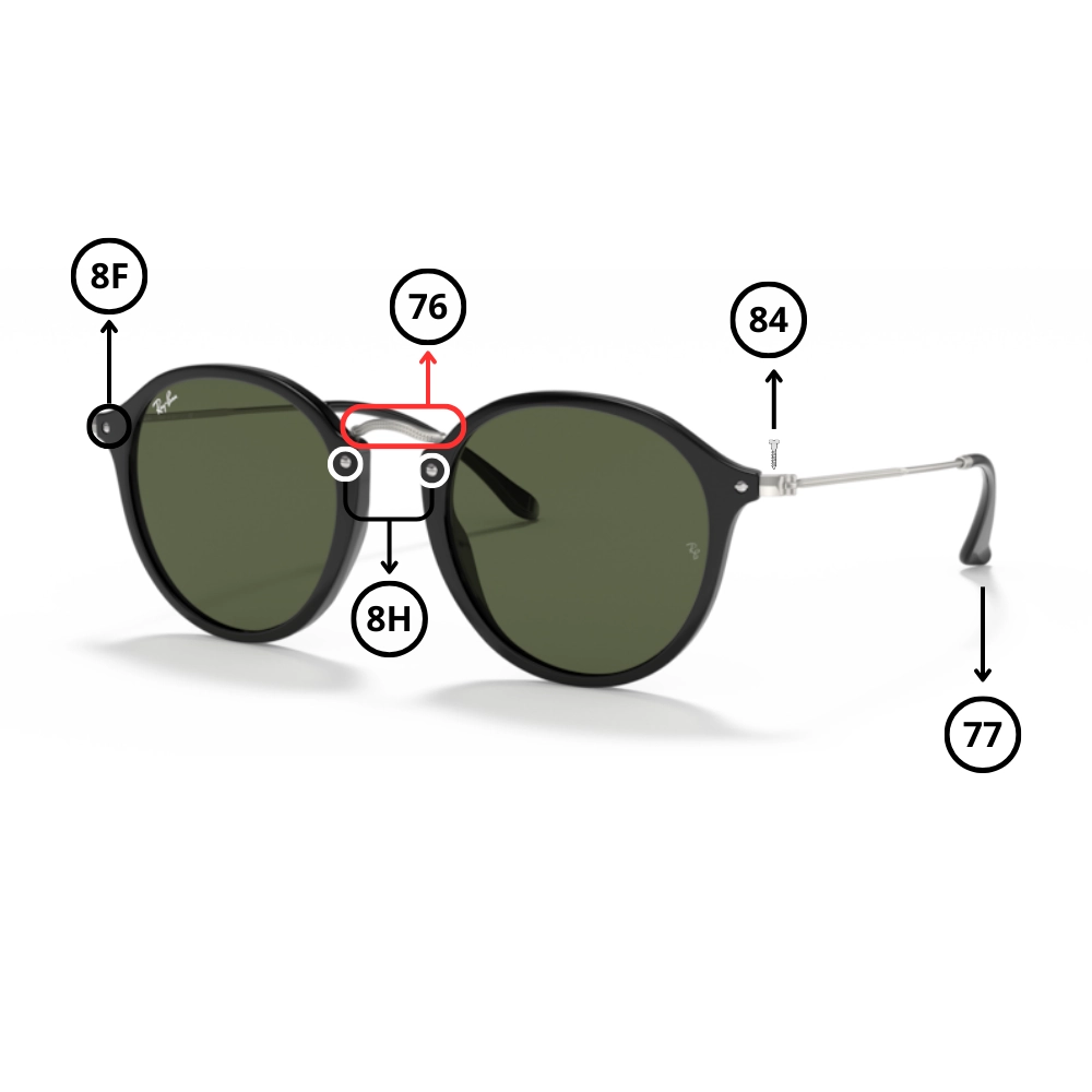Original Ray-Ban 2447 Ersatzteile