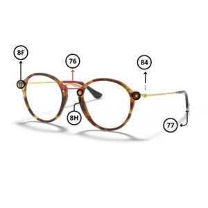 Original Ray-Ban 2447V ROUND Ersatzteile
