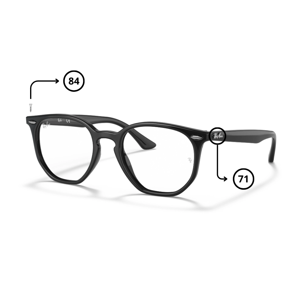 Original Ray-Ban 7151 HEXAGONAL Ersatzteile