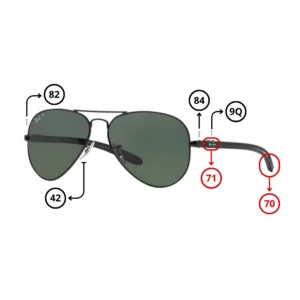 Original Ray-Ban 8307 Ersatzteile