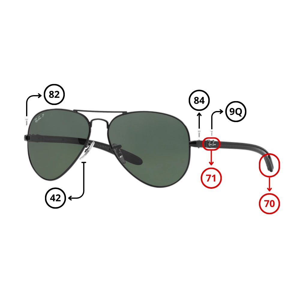 Original Ray-Ban 8307 Ersatzteile