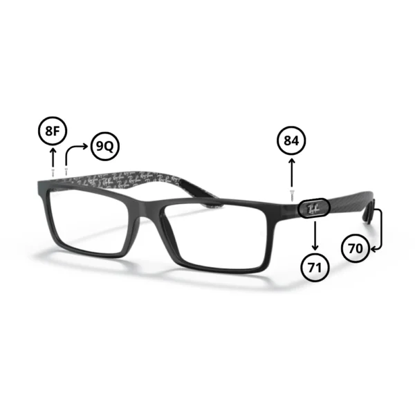 Original Ray-Ban 8901 Ersatzteile