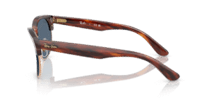 Original Ray-Ban RB0504S Clubmaster Reverse Bügel, Farbe 1398 · Gestreift Havanna auf rosa gold