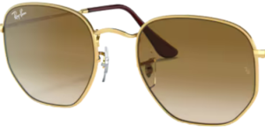 Originalgläser Ray-Ban RB3548 Hexagonal, Farbe 51 · Braun hell Verlauf