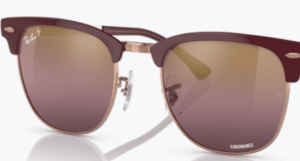 Originalgläser Ray-Ban RB3716 Clubmaster Metal, Farbe G9 · Gold/rot polarisiert